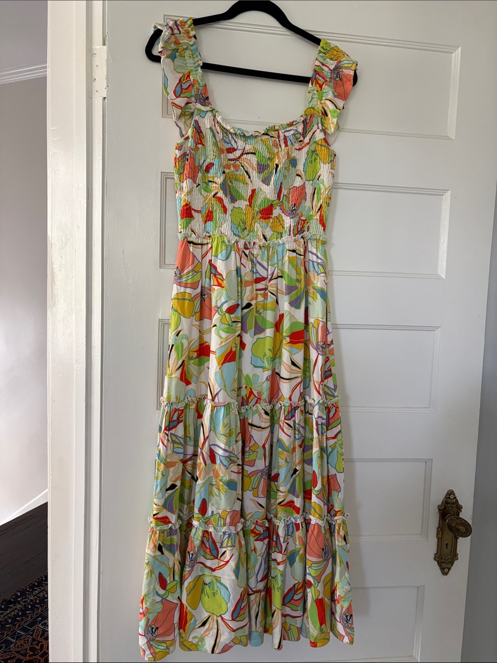 Karlie Multicolor Floral Tiered Maxi Dress